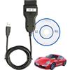 AMHTDOL per Cavo Diagnostico Porsche Piwis Scanner ECU OBD2,Supporta la Maggior Parte dei Modelli Porsche 911/Cayenne/Boxster dal 1996 al 2007,Compatibile con Windows XP Software Durametric V3.0.15.0