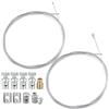 Inajoke 2 kit 2 metri di riparazione universale cavo acceleratore freno frizione con 9 raccordi Ø1,5 mm e Ø2,0 mm per moto, bicicletta, scooter, ciclomotore, tosaerba decespugliatore durevole e facile da