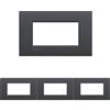 Bticino LNC4804AR Placca Livinglight Air 4 Moduli, Antracite (Confezione da 4)