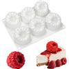 QIUMING Stampi per Torta a Forma di lampone Forma Frutta Silicone Stampo 3D Stampo Mousse Frutta riutilizzabili per Cottura a Motivi Dolci Muffin Mousse Natale (Bianco, lampone, 5,8x6,5cm)