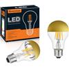 KOOYWAN 6W E27 Lampada a LED specchio Oro-rame A19 bianco caldo dimmerabile 2pcs