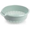 PLASTIFIC 23 cm di plastica scolapasta per cibo setaccio cestino per lavare gli alimenti, scolapasta, spaghetti, riso, insalata, verdure, cucina, hobby, design 2 (verde menta)