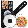 FENGYUEY Rotella Tagliapizza - Lama in Acciaio Inossidabile per Pizze | Professionale Taglia Pizza Possono Essere Lavate in Lavastoviglie , Impugnatura Antiscivolo in Silicone | Nero