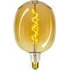 TIANFAN Lampadine LED Vintage, Bulbo decorativo Edison T170, 4W, regolabile, color oro, attacco E27, 220-240V.