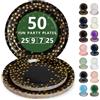 Nkaiso 50 Pezzi Nero Oro Piatti di Carta, 25 x 23cm & 25 x 18cm Piatti Monouso, Stoviglie per Feste usa e Getta Eleganti per Compleanno, Nuziale Doccia, Fidanzamento, Matrimoni