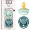 BIBS De Lux Ciuccio, 0-6 mesi, confezione da 2, Nordic Mint/Island Sea