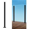VEVOR Morsetto per Vetro, Staffa per Ringhiera in Vetro Altezza 1050 m Spessore 10 mm-12 mm Morsetto per Montaggio su Vetro in Acciaio Inossidabile 304, per Balcone, Giardino, Terrazza, Scale, Nero