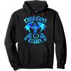 Just a Girl who Loves Dragons Gifts. Dragon Girl Solo una ragazza che ama i draghi Felpa con Cappuccio