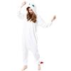 Yearsahrk Tuta da Drago Senzadente Adulti, Pigiama Animale Inverno, Dinosauro, Costume di Natale, Regali, Bianco, S