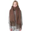Moguxb Sciarpe da Donna Marrone Sciarpa Invernale Scialli Stole Pashmina Sciarpa Calda per l'inverno