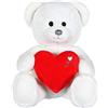 Gipsy Orso Peluche, 55586, Bianco/Rosso, 22 cm