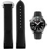 FOUUA Cinturino per Orologio Omega 22mm 20mm Silicone Morbido e Confortevole Impermeabile Chiusura Pieghevole Cinturino di Ricambio Cinturino per Orologio Omega Seamaster SpeedMaster De Ville Serie