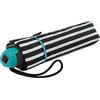 Knirps Ombrello tascabile E.051 Small Manual incl. confezione, Strip Strap Blue, 94 cm, Da donna