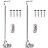 ZMZaoan 2 Pezzi Gancio per Finestra, Gancio Chiusura, Serratura Porta Scorrevole - Chiavistello Ganci Fermaporta per Porta, Catenaccio per Cancello in Acciaio Inossidabile 20cm Argento