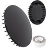 Your Day Mate Coperchio per piletta della doccia, Ø 112 mm, compatibile con il set di pilette Viega Tempoplex anno 2001-2006, adatto per il modello 6958.99, ABS ASA nero, copriforo per piletta del piatto doccia