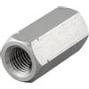 DSM-Verbindungstechnik Manicotti esagonali con filettatura interna, in acciaio inox A2/V2A, manicotti di collegamento, dadi distanziati, dado lungo (M16 x 40 mm, 2 pezzi)