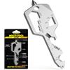 FLRMINGE Strumento multifunzione tascabile 26 in 1 a forma di chiave, apribottiglie, apribottiglie, cacciaviti Philip e a testa piatta, chiave esagonale di 8 dimensioni, chiave a brugola, righello, goniometro,