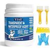 YIAE Sigillante impermeabile trasparente1kg, Kit Impermeabilizzante Invisibile per Legno, Piastrelle, Cemento, Plastica e Metallo (Bagno, Cucina, Pareti, Finestre, Cantine e Terrazza Giardino)