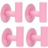 Segus Gancio Adesivo, 4 Pezzi Ganci Appendiabiti, Appendino da Muro, Ganci Adesivi Cucina in Acciaio Inox, Senza Forare, Appendini Adesivi per Soggiorno, Camera da Letto (Rosa)