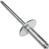 AERZETIX - Set di 100 rivetti ciechi Ø4.8x16mm con testa larga 6mm - DIN 7337 C - rivetto pop a rottura stelo - in alluminio/acciaio - C48177