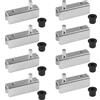 UFURMATE - Cerniera di Fissaggio per Porta in Vetro, 4 Coppie di Clip per Vetro Senza Telaio, Kit di Sostituzione di Cerniere per Armadio Regolabili, Adatto per Vetro a Movimento Libero da 4-6mm