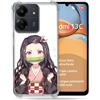 Cokitec Custodia rinforzata per Xiaomi Redmi 13C 4G Manga Demon Slayer Nezuko