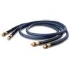 OEHLBACH 0.5m XXL RCA Cool Gold cavo audio 0,5 m 2 x RCA Blu