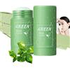 Haoutdory 2 Pezzi Green Mask Stick al Tè Verde,Maschera Stick Purificante all'Argilla per Pulizia Profonda,Rimozione Punti Neri,Controllo del Sebo-Idratante per Pelle Grassa e Mista