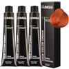 FemMas Colore per capelli 3 x biondo medio rame intenso 7,44 I crema colore per capelli con olio di argan, cheratina e ceramidi, colorazione permanente o tinta per risultati luminosi, 100 ml
