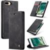 Ottcooed Cover per iPhone 8 Plus/iPhone 7 Plus Custodia, Cover Pellicola a Libro Portafoglio in Pelle Porta Carte Protettiva Slot per Scheda Flip Case con iPhone 8 Plus/iPhone 7 Plus, Nero