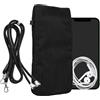 kwmobile Custodia Velluto a Coste con Chiusura Magnetica per Smartphone XL - 6,7/6,8 - Portacellulare Tracolla - Borsa Porta Cellulare da Collo Universale
