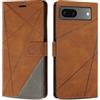 SONWO Cover per Google Pixel 7 Custodia, Flip Caso in PU Pelle Case Cover Premium Portafoglio Custodia per Google Pixel 7, Supporto Stand, Slot per Schede, Marrone