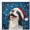 Beau Willows Biglietto di Natale dal cane (Border Collie)