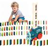KBIBCK Domino - Set di giocattoli per bambini, 200 blocchi Domino, set di treni automatici, per 3 4 5 anni, ragazzi e ragazze (B)