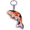 H-Customs Koi Carp Fish Animal Aquarium Ciondolo a catena chiave fatto a mano in legno