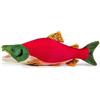 Tiny Heart Peluche Sockeye Salmon da 15in, realistico e morbid peluche Sockeye Salmon, serie di animali selvatici carini, adatto per la decorazione della casa, compagno di gioco per bambini - Rosso