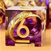 DNDND Magic Lord Ring D&D Set di dadi DNDND Sharp Edge DND con anello dorato all'interno, con custodia in metallo regalo, per giochi da tavolo Dungeons & Dragons D&D (viola)