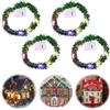 JOKILY 4 pezzi Mini catena luminosa a LED per casa delle bambole, accessori per la casa dei gnomi, catena luminosa colorata con illuminazione natalizia, in miniatura, per la casa dei gnomi, per la casa delle