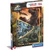 Clementoni - 27181 - Supercolor Puzzle - Jurassic World - 104 Pezzi - Puzzle Bambini 6 Anni, Puzzle Cartoni Animati - Made In Italy