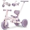 VITONIS bicicletta senza pedali da 1 anno, triciclo 5 in 1 con barra di spinta per bambini, girello per bambini da 1 a 3 anni Regali e giocattoli (viola)