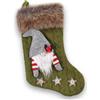 Esportic Calze Natalizie da Appendere, Calze Camino Natale, Calza di Natale Personalizzate, 40cm Calze Natalizie Grandi da Appendere, Calze Natale Decorazione per Albero di Natale Caminetto Comodino
