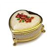 falado Emboss Alloy Metal Colorful Music Box Wind Up and Golden Movement Music Box for Christmas/Birthday/Valentine's Day (Heart Shaped, Song: You Are My Sunshine)