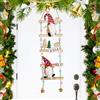 Dongcill Decorazione Natalizia sospesa, luci Natalizie da Esterno a Batteria, Babbo Natale rampicante Alto 42 cm con 3 Metri di luci Natalizie, da Appendere a pareti e finestre per Natale e Capodanno