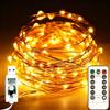 MAGGIFT Ghirlanda luminosa Luci Decorative - 20m 200 LED con telecomando / 8 modalità/timer - Luci Natalizie USB per Interno/Esterno, Decorazione Camera da Letto, Albero di Natale, Luce Calda