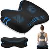 Ecofocet Cuscino Sedia Ufficio, Cuscino per Coccige, Coccige Sciatica Sollievo Dolore alla Schiena, Cuscinos Sedile Memory Foam per Ufficio Casa Auto Sedia a Rotelle, Fodera Lavabile