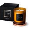Aroma Naturals Candela profumata di lusso, 215 g, durata di combustione di 35 ore, cera di soia naturale, regalo per la casa, barattolo medio (Osmanthus e ambra)