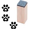 OLYCRAFT Timbro In Gomma di Legno con Impronta di Zampa 1.5x1.5x4.2cm Piccolo Mini Timbro Zampa di Cane con Cuore Timbri per Scrapbooking Creazione di Biglietti Planner Biglietti Fai Da Te