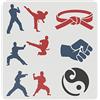 FINGERINSPIRE Stencil per Arti Marziali 30x30cm Karate Stencil Tai Chi Diagramma, Pugno Modello Cintura Stencil riutilizzabili per Arti Marziali Stencil a Tema Fai da Te per Pittura