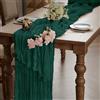 WAITER TREE Runner da tavolo lunga Bandiera da tavolo bohemian adatta per baby spose, regali feste, matrimoni, compleanni, decorazioni per feste Verde intenso 90 x 300 cm