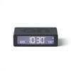 Lexon Flip Mini Sveglia Digitale da Viaggio, Orologio LED On/Off con Luminosità Regolabile, Ricaricabile e Tattile, Ideale come Sveglia da Comodino - Grigio Scuro